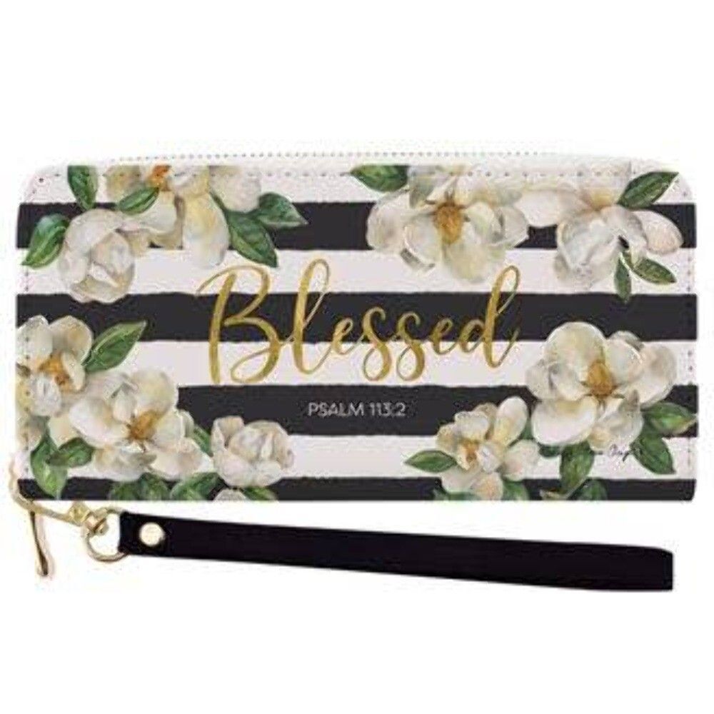 Clutch Wallet w/ Wrist Strap | Blessed Magnolia